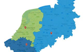 Werkgebied Vantage Agrometius Nederland Belgie Duitsland